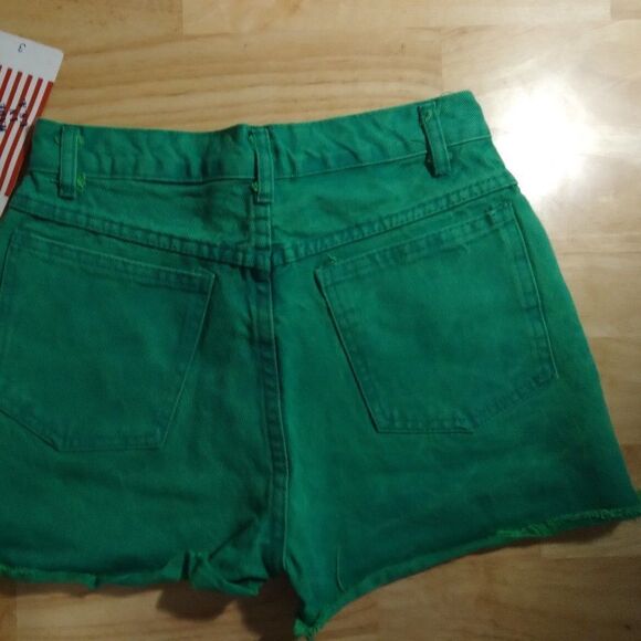 NWT Vintage MDM Green Cut-Off Jean Denim Shorts - Picture 4 of 7